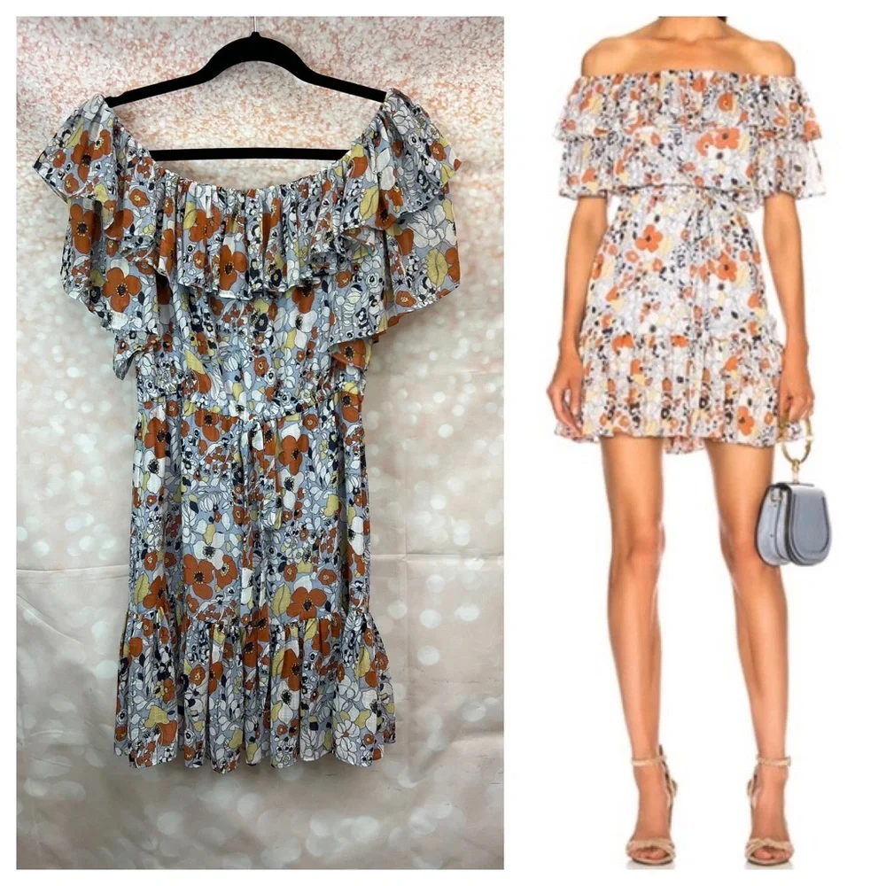 Alexis Floral Ruffle Dress in Vintage Blossom - Picture 1 of 11